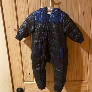 Urban Republic Blue and Black Kids One Piece Footie